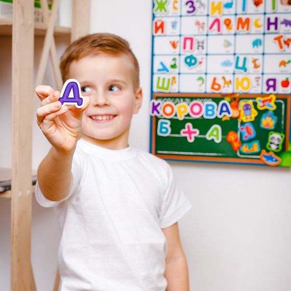 Дитячий навчальний плакат "Магнітна абетка" VT5555-05, 55 магнітів | Зображення 4