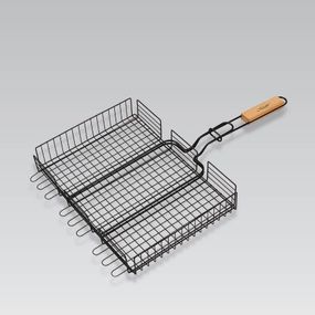 Решетка-гриль Maestro MR-1001, 40×30×5 см для мангала и барбекю с деревянной ручкой