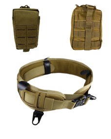 Ремінь з системою MOLLE + 2 підсумка койот