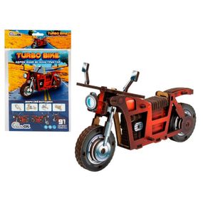 Дитячий дерев'яний 3D конструктор "Турбо байк" Puz-00961, 91 деталь