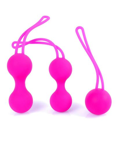 Набір вагінальних кульок - Silicone Kegal Balls Set Pink Sex Aura