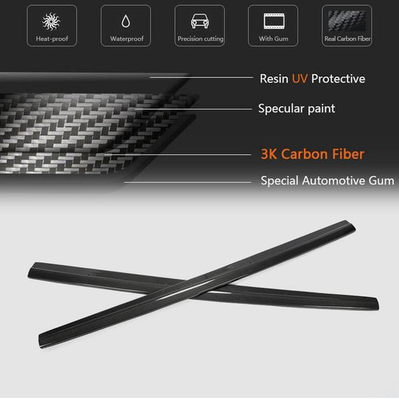 Боковые Пороги V3 (для S-Line SD, Карбон) для Ауди A3 2012-2020 гг | Зображення 5