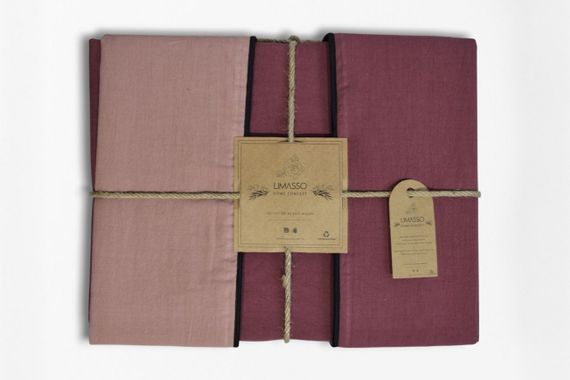 Постільна білизна Limasso Stonewashed Essualte 200 х 220 см Old Rose - Raspberry | Зображення 8