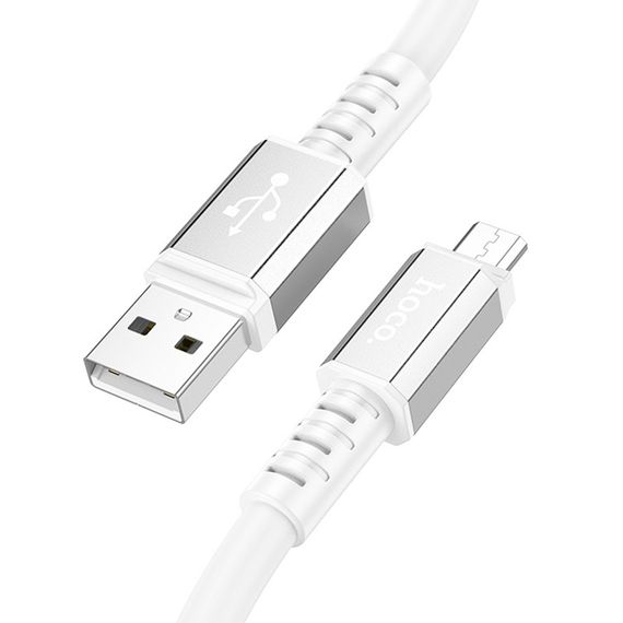 Дата кабель Hoco X85 Strength USB to MicroUSB (1m) White | Зображення 1