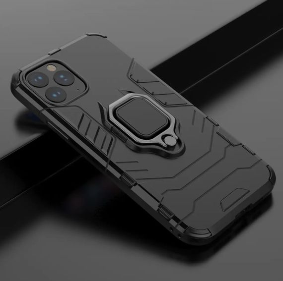 Чехол бампер Primolux Ring Armor для Apple iPhone 12 / 12 Pro - Black | Зображення 5