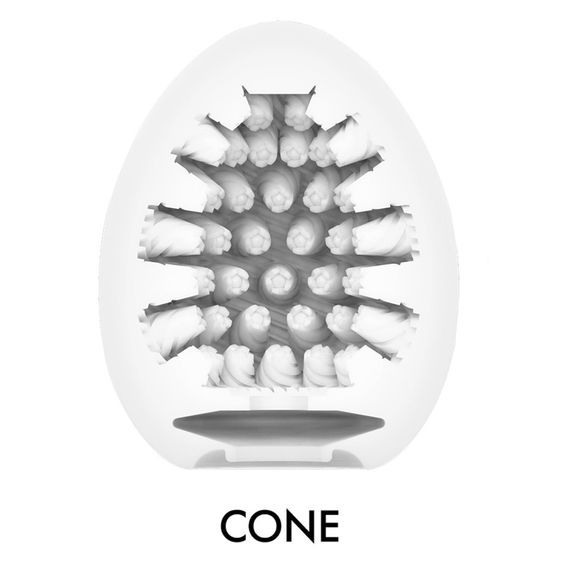 Мастурбатор-яйцо Tenga Egg Cone, плотный TPE, пробник лубриканта 5 мл | Зображення 2