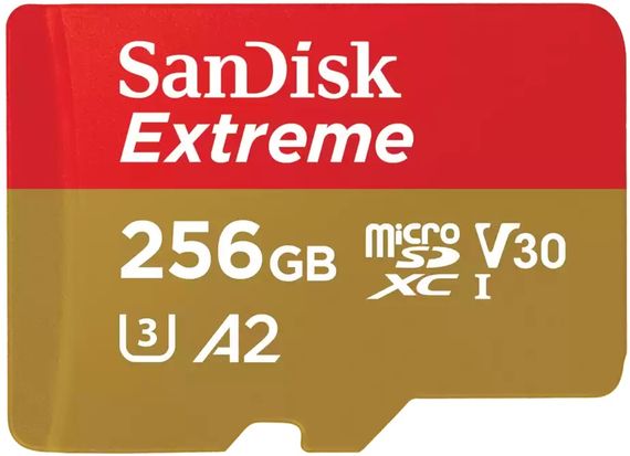Карта пам'яті SanDisk microSD 256GB C10 UHS-I U3 R170/W80MB/s Extreme V30 (SDSQXAV-256G-GN6MN)