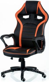 Офісне крісло Game black — orange, Tilt з регулюванням гойдання під вагу користувача