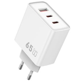 СЗУ WIWU G005 Essen PD65W+QC3.0 GaN (1USB-A/2C) White