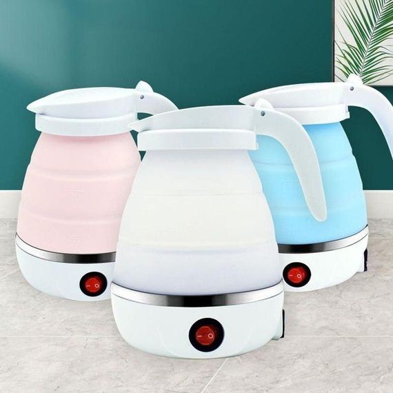 Складной силиконовый электрочайник 600 мл, YS-2008, Белый / Портативный дорожный мини-чайник | Зображення 2