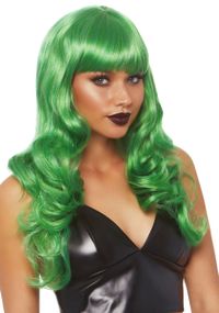 Хвиляста перука Leg Avenue Misfit Long Wavy Wig Green, довга, реалістичний вигляд, 61 см Sex Aura