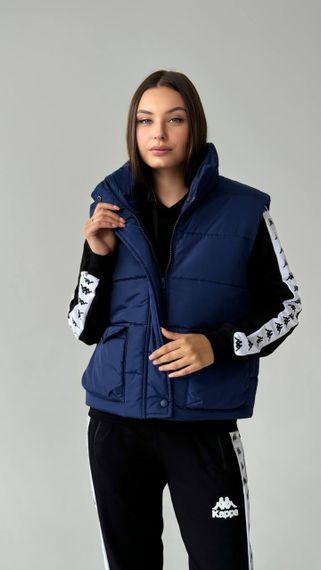 Жіноча жилетка темно-синя | Зображення 1