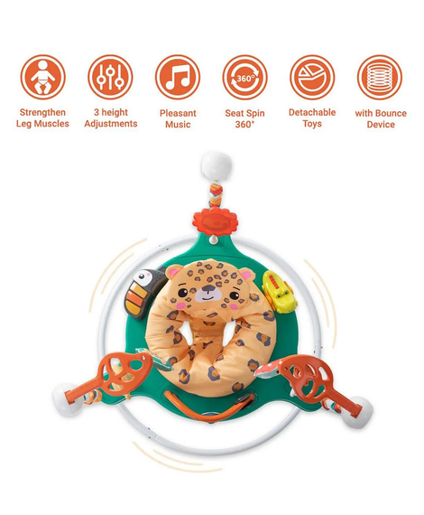 Ігровий центр, що розвиває, дитячий джемпер Fisher-Price Jumperoo Baby Activity Center Зелений | Зображення 5