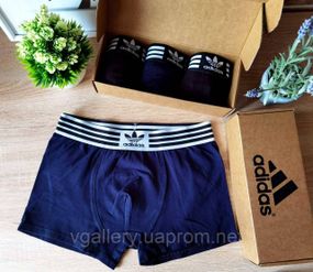 Чоловічі боксери Adidas, чоловічі труси Адідас, Бавовняні труси Адідас Преміум якості, чоловічі боксери