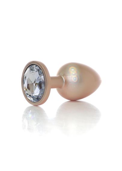 Анальна пробка - Jewellery Pearl Gold Plug Clear L Sex Aura