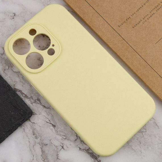 Чохол Silicone Case Full Camera Protective (AA) NO LOGO для Apple iPhone 13 Pro Max (6.7") Жовтий / Mellow Yellow | Зображення 4