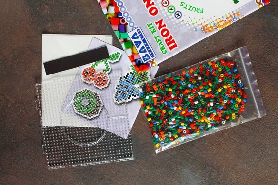 Магниты с термомозаики "Фрукты" (TM-010) набор для творчества | Зображення 1