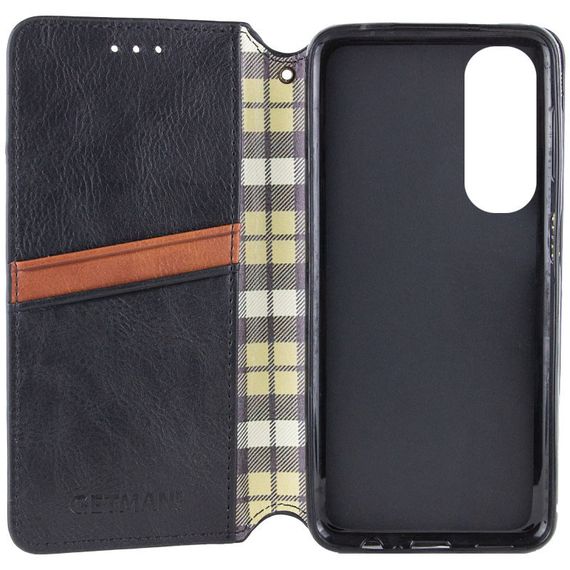Кожаный чехол-книжка GETMAN Cubic (PU) для Oppo A60 4G Черный | Зображення 3