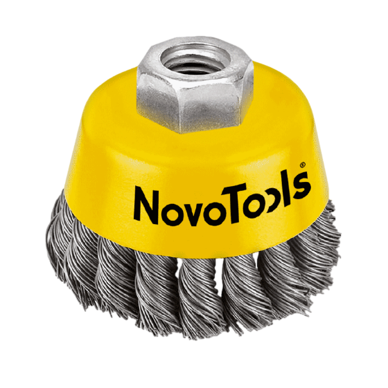 Щітка торцева d100мм плетена сталь NovoTools NovoAbrasive