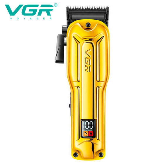 Акумуляторна машинка для стрижки VGR V-138 GOLD, 4 насадки, 7000 RPM, 2500 mAh, LED дисплей | Зображення 7