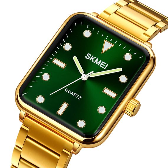 Годинник S2kmei 1954GDGN-SP Gold-Green Sun Pattern | Зображення 1