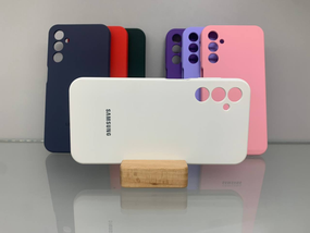 Samsung A25 Протиударний чохол з логотипом софт тач білий