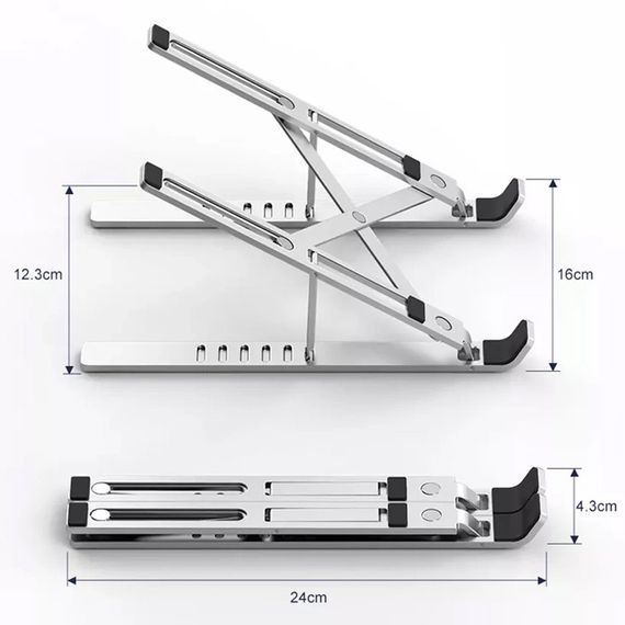 Подставка для ноутбука WIWU S400 Laptop stand Silver | Зображення 4