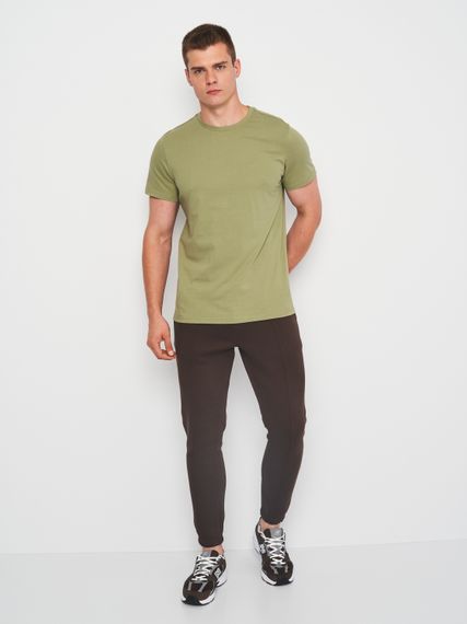 Футболка чоловіча однотонна оливкова, 3XL | Зображення 3