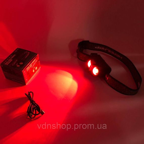 Головний ліхтарик, Потужний ліхтар для риболовлі, Led headlamp налобний ліхтар для нічної їзди CB-17 | Зображення 5