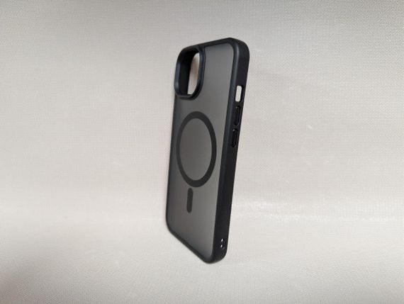 Чохол для iPhone 14 / Айфон 14 Wave, TPU, матовий, напівпрозорий, чорний | Зображення 3