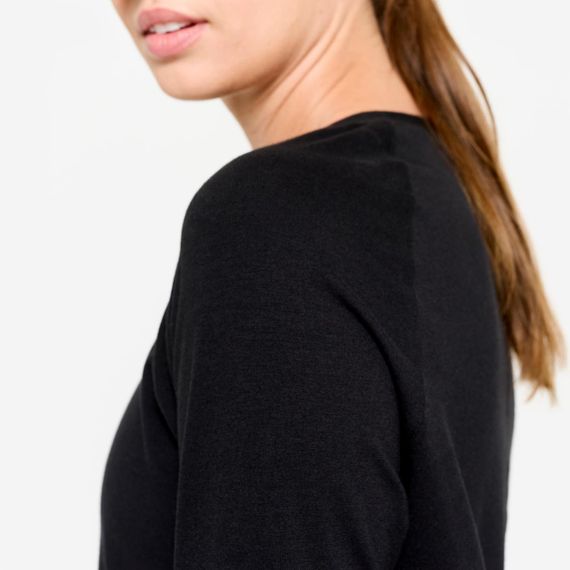 Футболка з довгим рукавом 500 чорна - 2XL | Зображення 3