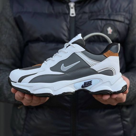 Кросівки Nike матеріал текстиль/замш/шкіра колір білий,олива | Зображення 5