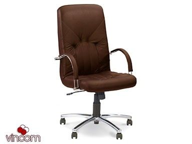 Кресло Новый Стиль MANAGER steel chrome (Экокожа) | Зображення 3