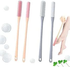 Щетка для мытья ног Foot washing brush 035 • Многофункциональная щетка для стоп и между пальцами с длинной ручкой 40 см для ванной