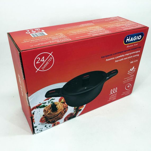 Каструля Magio MG-1171 Лита антипригарна 5л 24 см CK-60 | Зображення 8