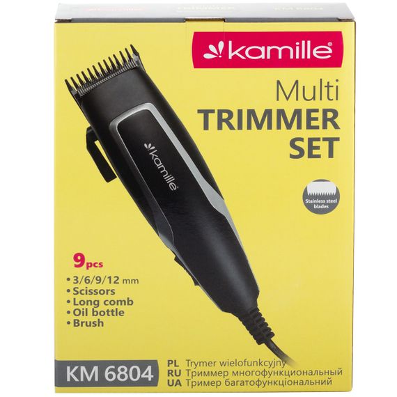 Машинка для стрижки волос Kamille 240 Вт триммер 4 насадки регулировка длины черный | Зображення 6