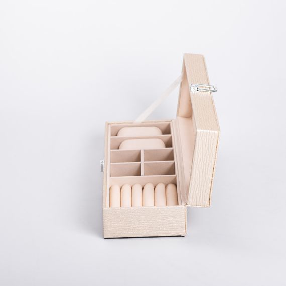 Шкатулка для украшений из эко кожи 31×11×8 см органайзер для ювелирных изделий | Зображення 3