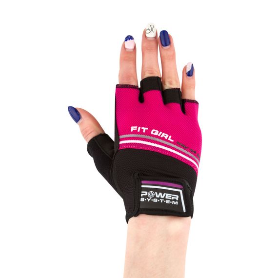 Рукавички для фітнесу Power System PS-2920 Fit Girl Evo Pink XS | Зображення 1