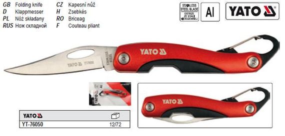 Нож YATO ніж складене лезо l=125 мм YT-76050