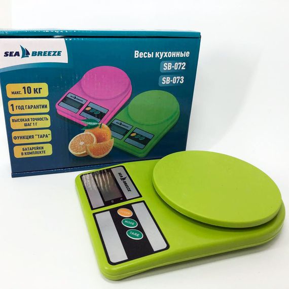 Весы кухонные SeaBreeze SB-073, Электрические кухонные весы, Точные кухонные весы. Цвет: зеленый | Зображення 6