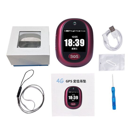 Трекер GPS V45 Tracker Pendant with display SIM (4GLTE with 2GGSM fallback) 600mAh Red | Зображення 3