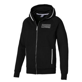 Свитшот спортивный Puma Athletics Hooded 854140 01 (черный, мужской, спортивный, хлопок, логотип пума)
