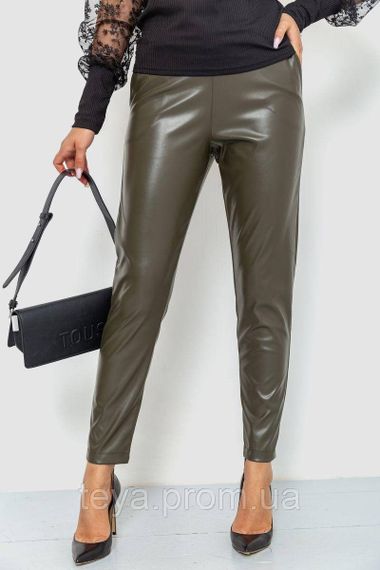 Лосини жіночі з екошкіри колір хакі розмір S FA_007891