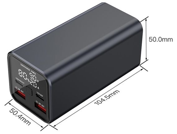 Портативний зарядний пристрій Yenkee YPB 2100 - 20000 mAh PD 100W Black | Зображення 3