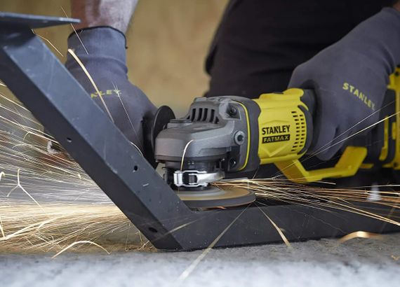 Шліфмашина кутова акумуляторна - болгарка акумуляторна Stanley FATMAX з АКБ та ЗП SFMCG400M2K | Зображення 5