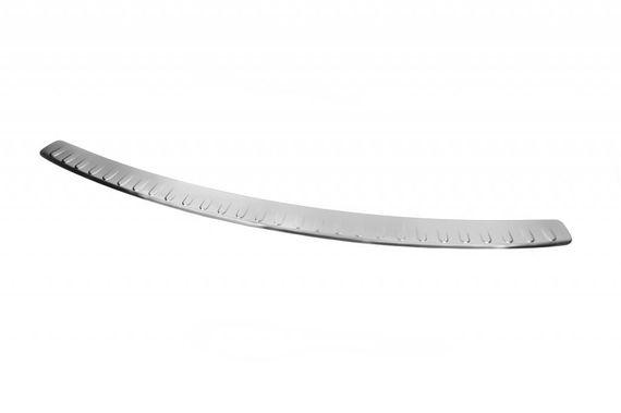 Накладка на задній бампер пряма (Omsa, нерж) Матова для Volkswagen Caddy 2004-2010 рр | Зображення 2