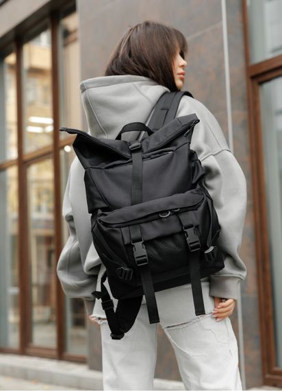 Жіночий рюкзак Sambag RollTop DOUBLE чорний 41 х 27 х 18 см (24330065) | Зображення 7