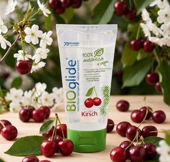 Лубрикант на водной основе BIOglide Kirsch со вкусом вишни, 80 мл Sex Aura | Зображення 1