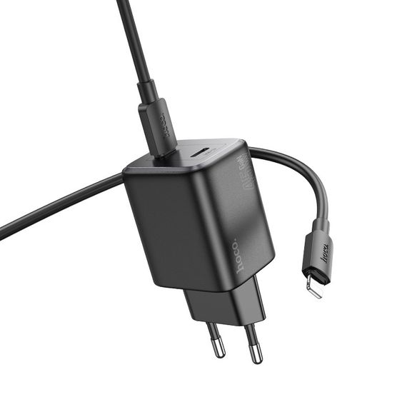МЗП Hoco N42 Elogiado PD45W (2USB-C) + кабель Type-C to Lightning Black | Зображення 2
