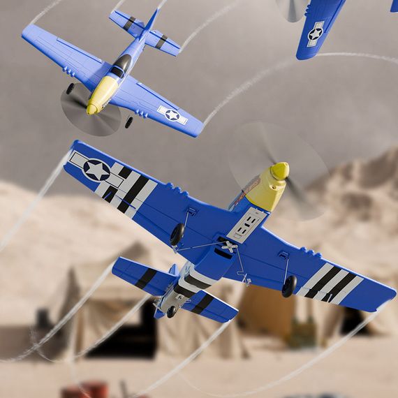 Літак на радіокеруванні SCHE W551 Four-channel Stunt Fighter Blue | Зображення 4